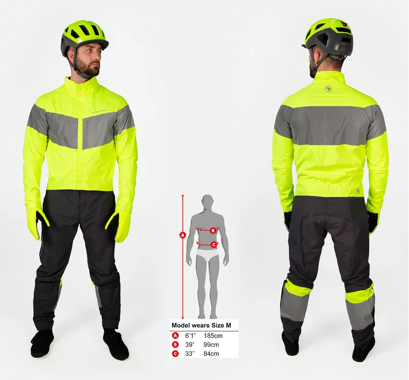 Endura Urban Luminite Waterproof One Piece Suit Hi-Viz Yellow-7